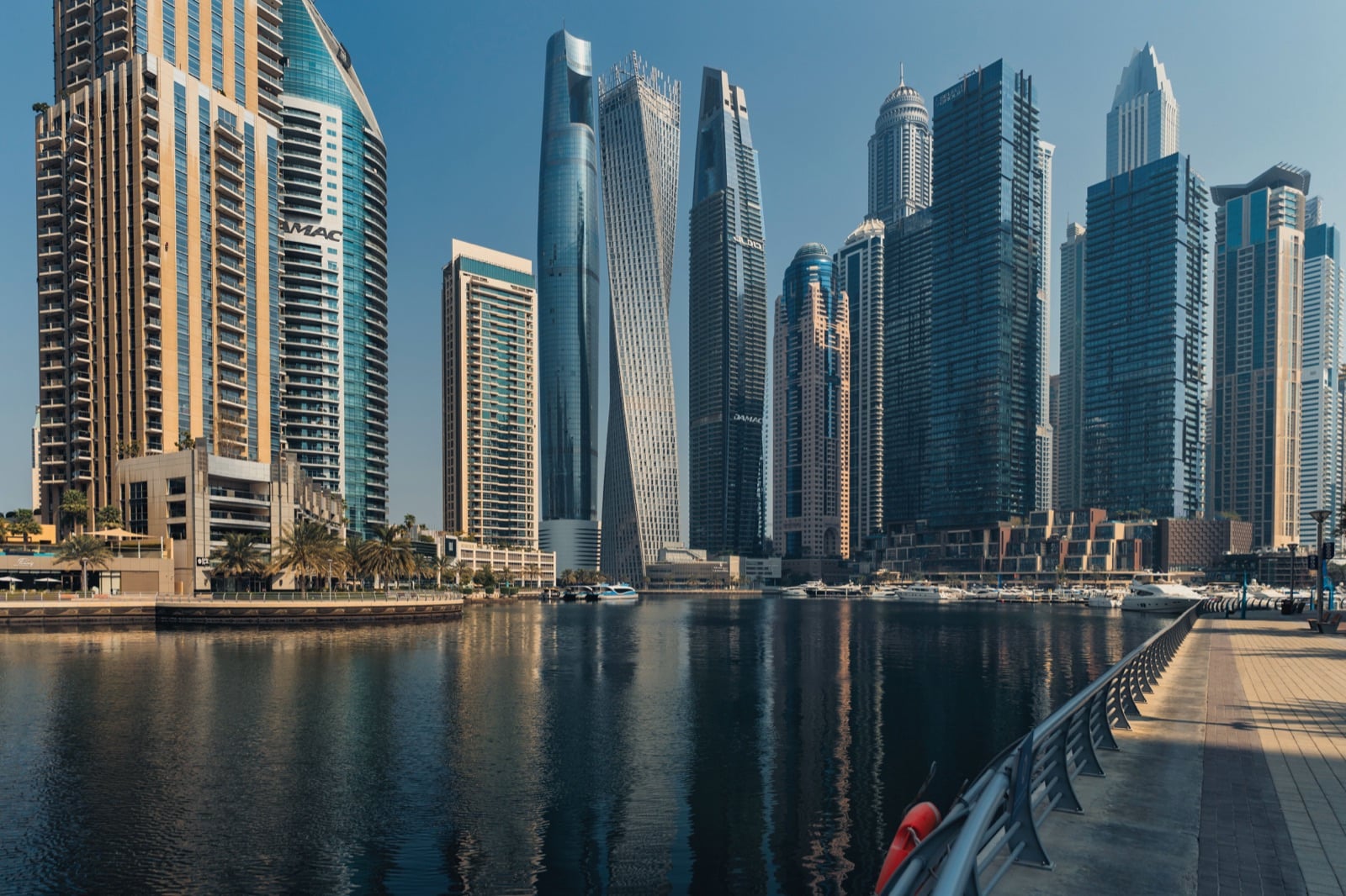 Waterfront skyline in Dubai