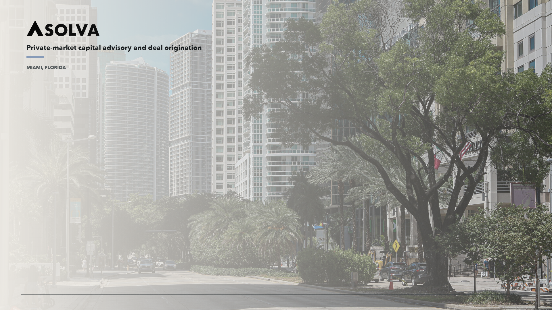 Architectural view of Miami's Brickell district