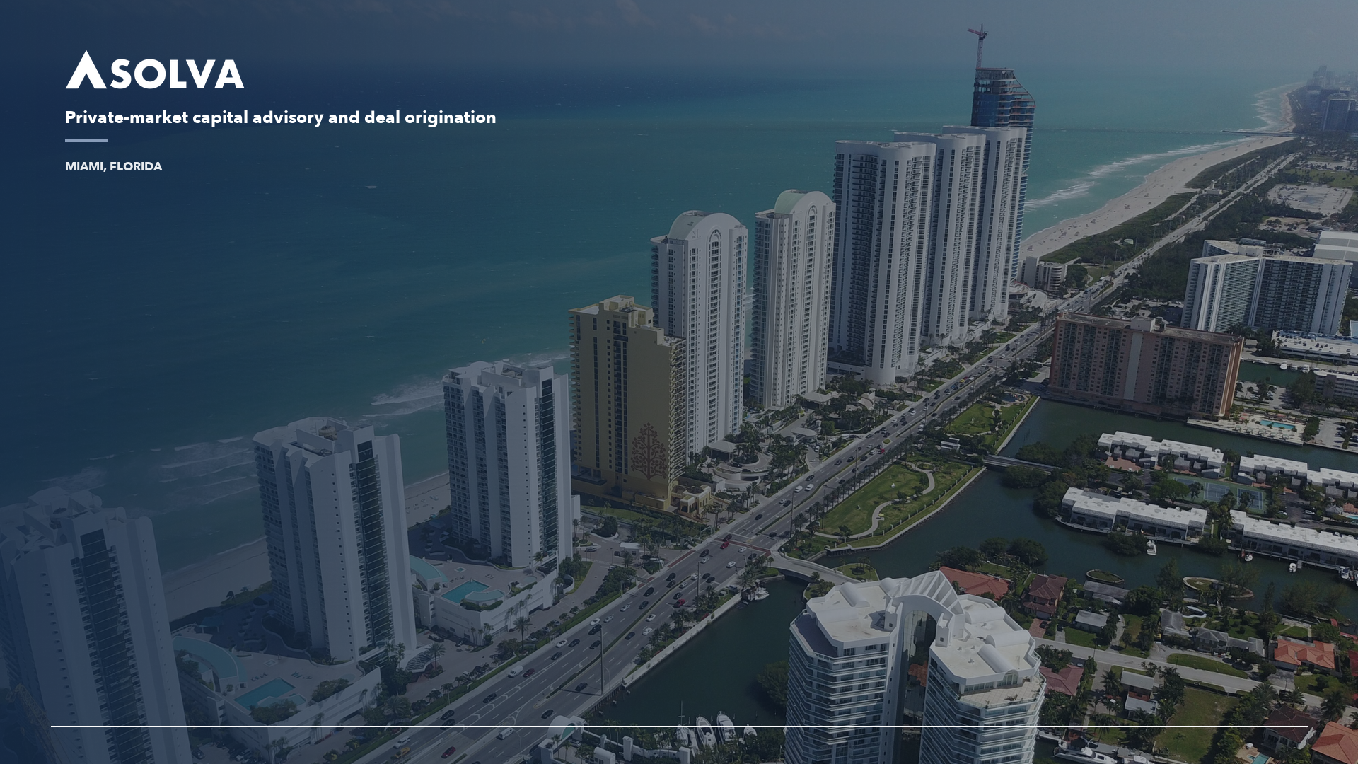 Aerial view of Miami's coast